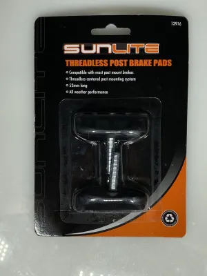 1 Pair Sunlite Threadless 52mm Post Brake Bike Bicycle Pads New