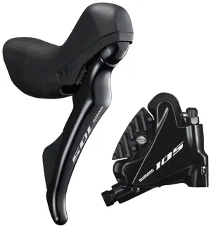 105 ST-R7020 Right Standard Reach 11-Speed Hydraulic Brake/Shift Lever BR-R7070 Rear Flat Mount Caliper