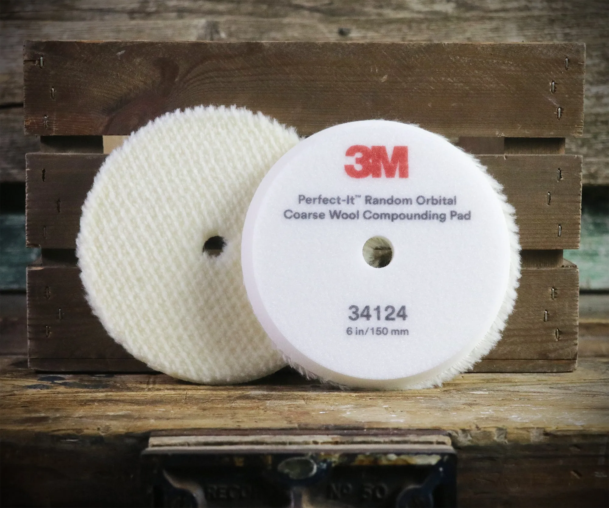 3M Perfect-It Random Orbital White Coarse-Grade Wool Compounding Pad