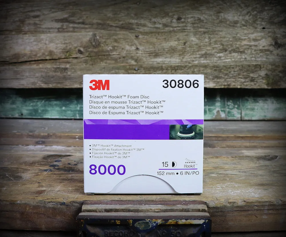 3M Trizact Hookit Foam Disc 8000g (6")