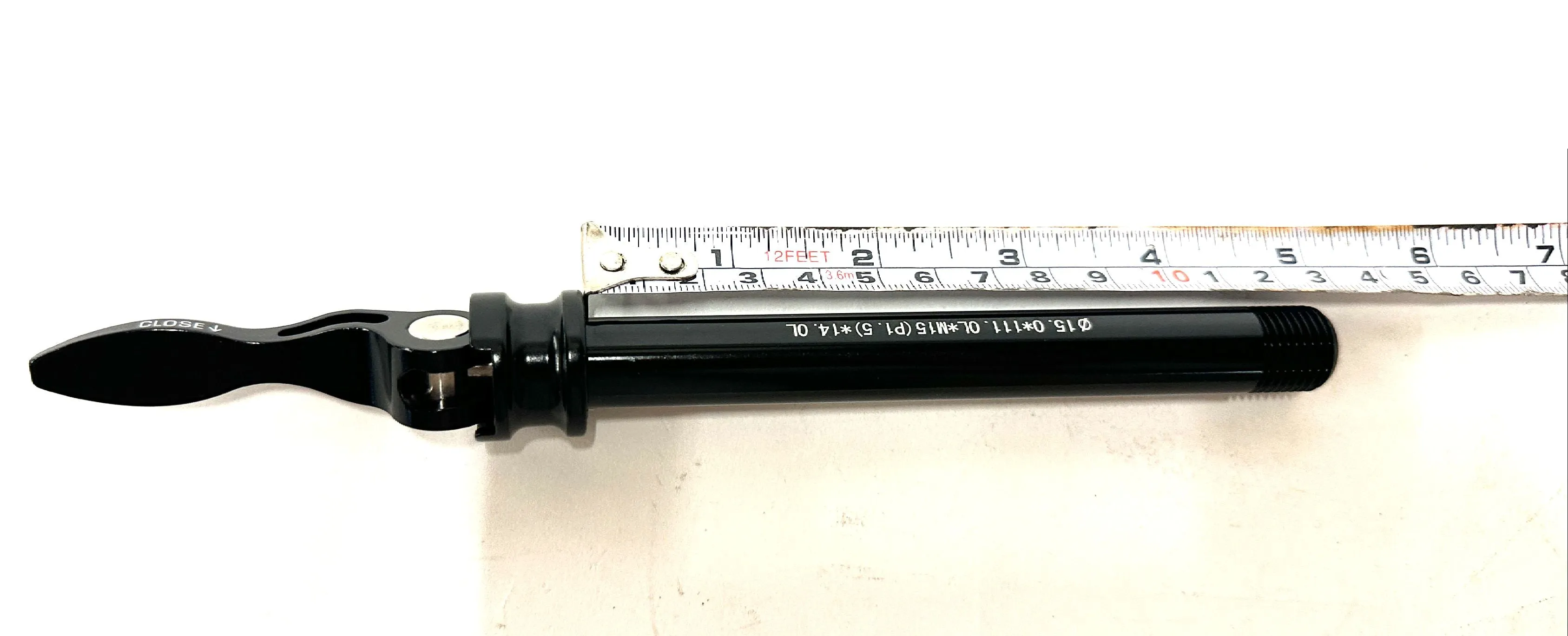 Alloy Thru Axle 15mm x 125mm Quick Release 15.0*111.OL*M15(P1.5)*14.OL