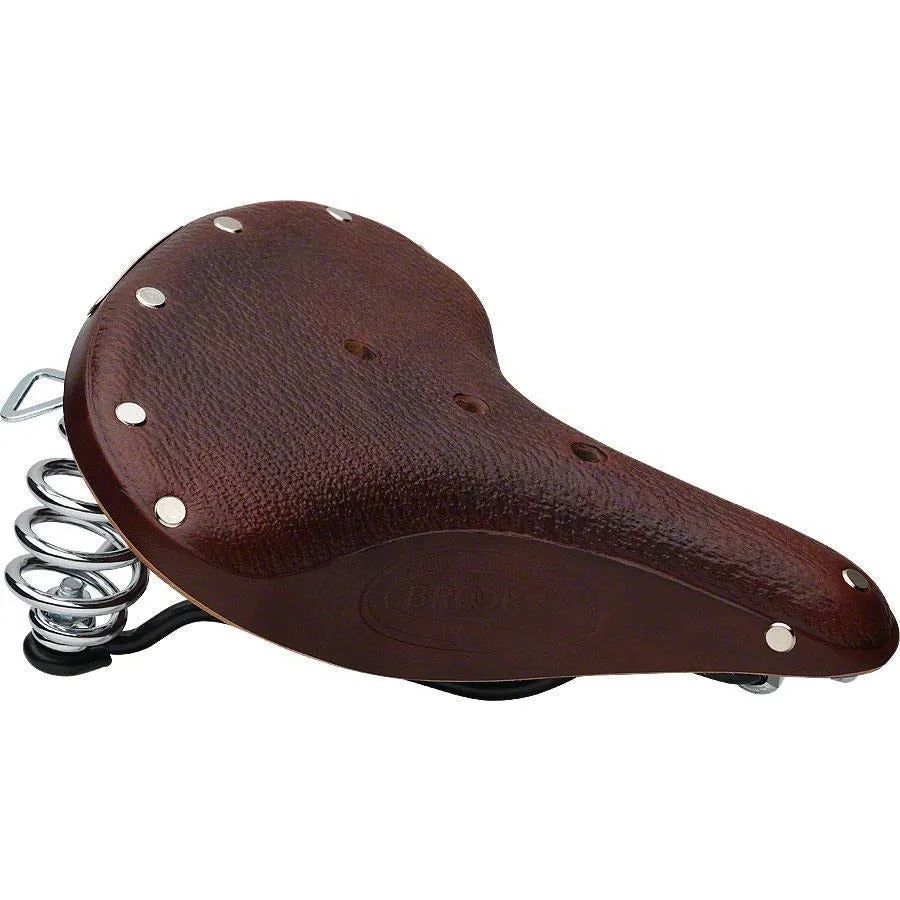 B67 S Women's Leather Saddle with chrome rails and springs