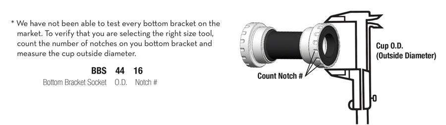 Bottom Bracket Tool - BBS4912 12 Notch 49mm