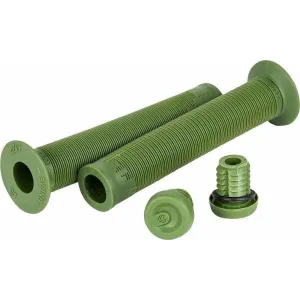 Bruno Bike Handlebar Grips - Army Green, Flange