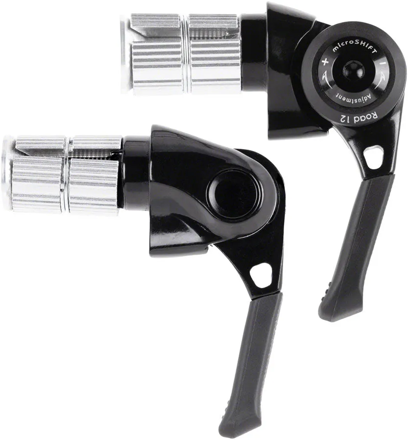 BS-A12 Bar End Road Shifter Set - 2x 12-Speed Shimano 12-Speed Road Compatible BLK