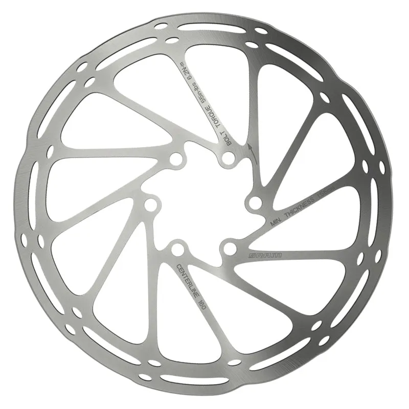 CenterLine Disc Brake Rotor - 160mm 6-Bolt Silver