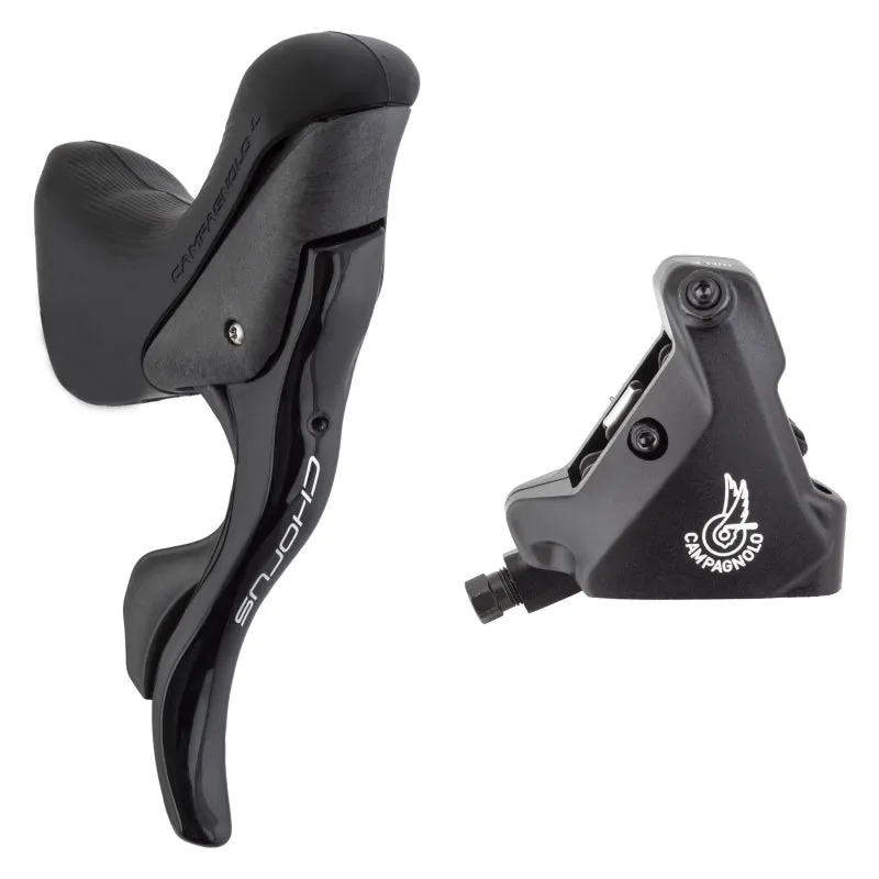 Chorus Ergopower Hydraulic Brake/Shift Lever Disc Caliper - Right/Rear 12-Speed 140mm Flat Mount Caliper BLK