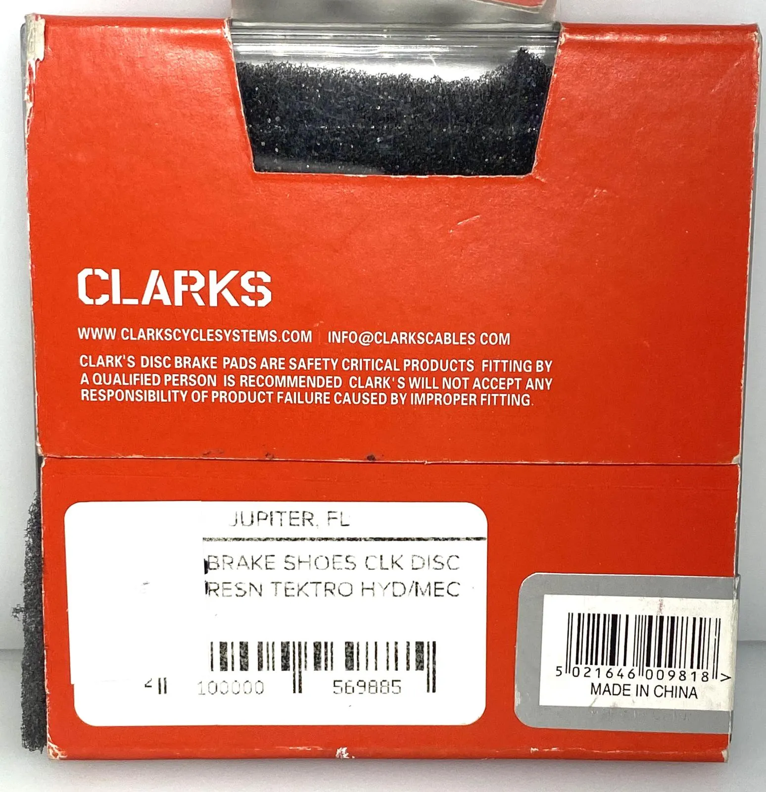 Clarks Tektro VX844C Novelo / IO Organic Compound Disk Disc Bike Brake Pads New