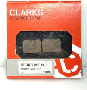 Clarks Tektro VX844C Novelo / IO Organic Compound Disk Disc Bike Brake Pads New