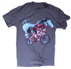 CLOCKWORK GEARS HORSEPOWER Men's Sm T-Shirt Short Sleeve Grey Cotton Crew NEW