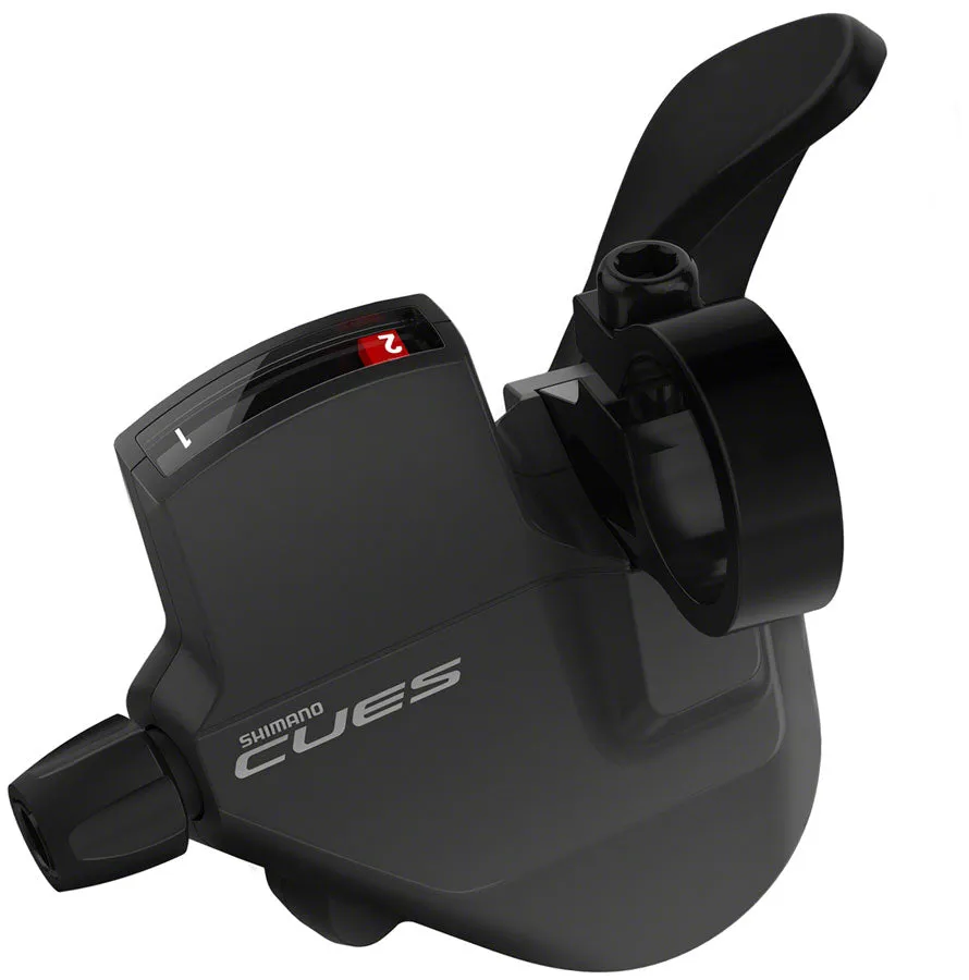 CUES SL-U4000-L Shifter - Left 2-Speed Rapidfire Plus Mono Optical Gear Display BLK