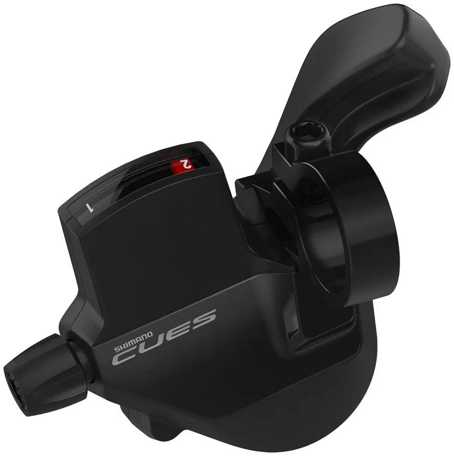 CUES SL-U6000-L Shifter - Left 2-Speed Rapidfire Plus Mono Optical Gear Display BLK