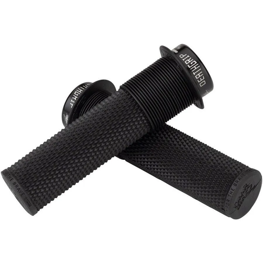 DeathGrip Race Edition Grips - Thick Flanged Lock-On Black