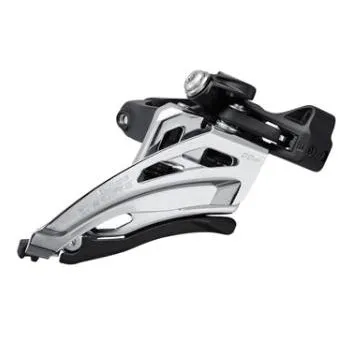 Deore FD-M5100-M Front Derailleur - 11-Speed Double Mid Clamp Front Pull Clamp Band BLK/Silver