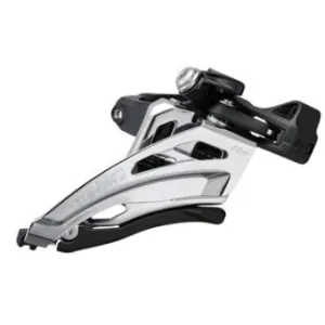 Deore FD-M5100-M Front Derailleur - 11-Speed Double Mid Clamp Front Pull Clamp Band BLK/Silver