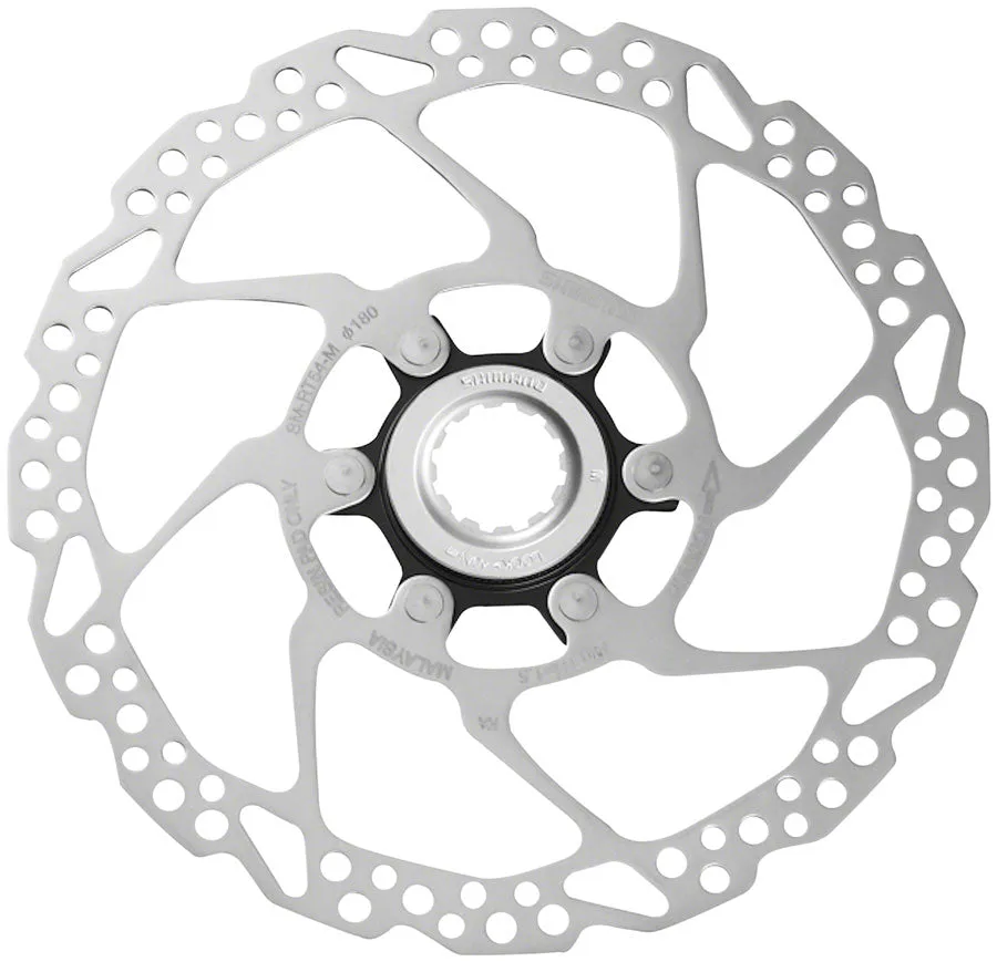 Deore SM-RT54-M Disc Brake Rotor - 180mm Center Lock For Resin Pads Only External Lockring Silver