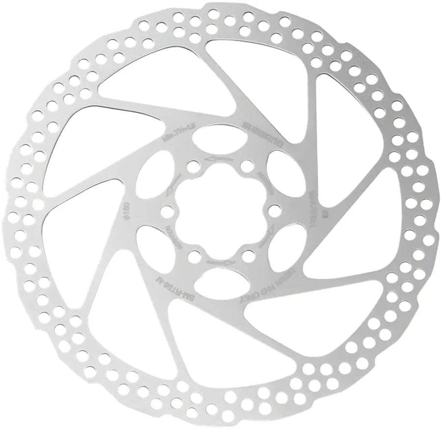 Deore SM-RT56-MP Disc Brake Rotor - 180mm 6-Bolt For Resin Pads Only Silver