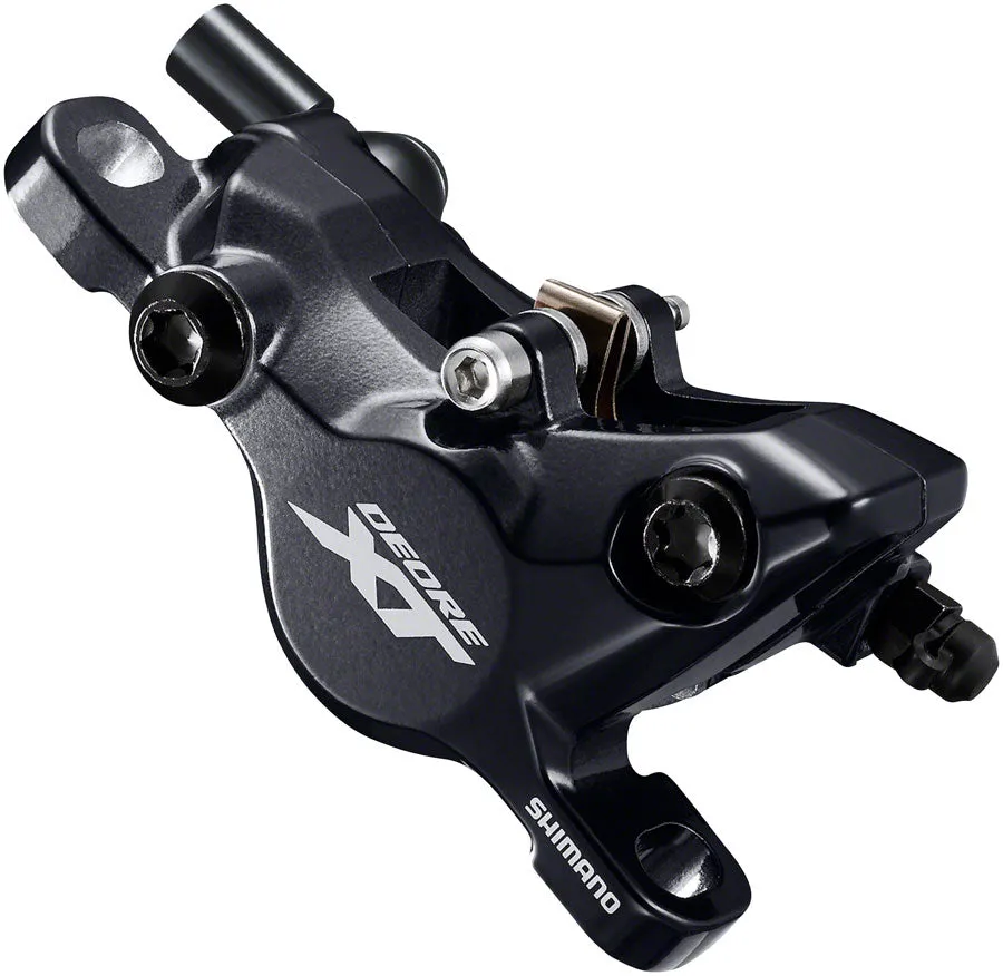 Deore XT BL-M8100/BR-M8100 Disc Brake Lever - Front Hydraulic Post Mount 2-Piston Finned Pads I-SPEC EV Clamp Band BLK