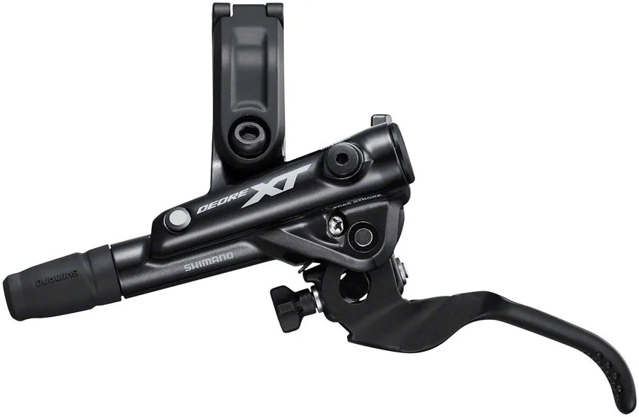 Deore XT BL-M8100/BR-M8100 Disc Brake Lever - Front Hydraulic Post Mount 2-Piston Finned Pads I-SPEC EV Clamp Band BLK