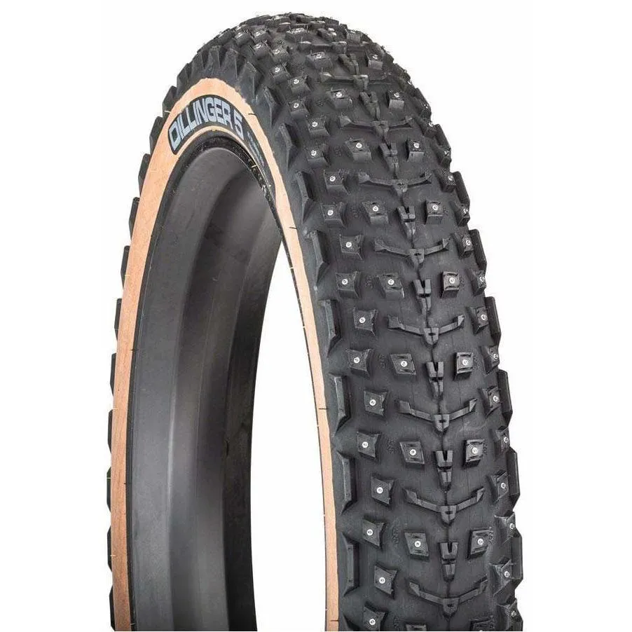 Dillinger 5 Tire - 26 x 4.6 Tubeless Folding Tan 60 TPI 258 Concave Carbide Aluminum Studs