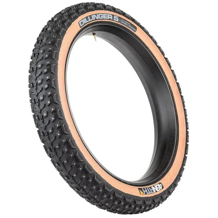 Dillinger 5 Tire - 26 x 4.6 Tubeless Folding Tan 60 TPI 258 Concave Carbide Aluminum Studs