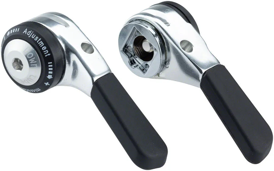 Down Tube Shifter Set 8-Speed Double/Triple Shimano Compatible Silver