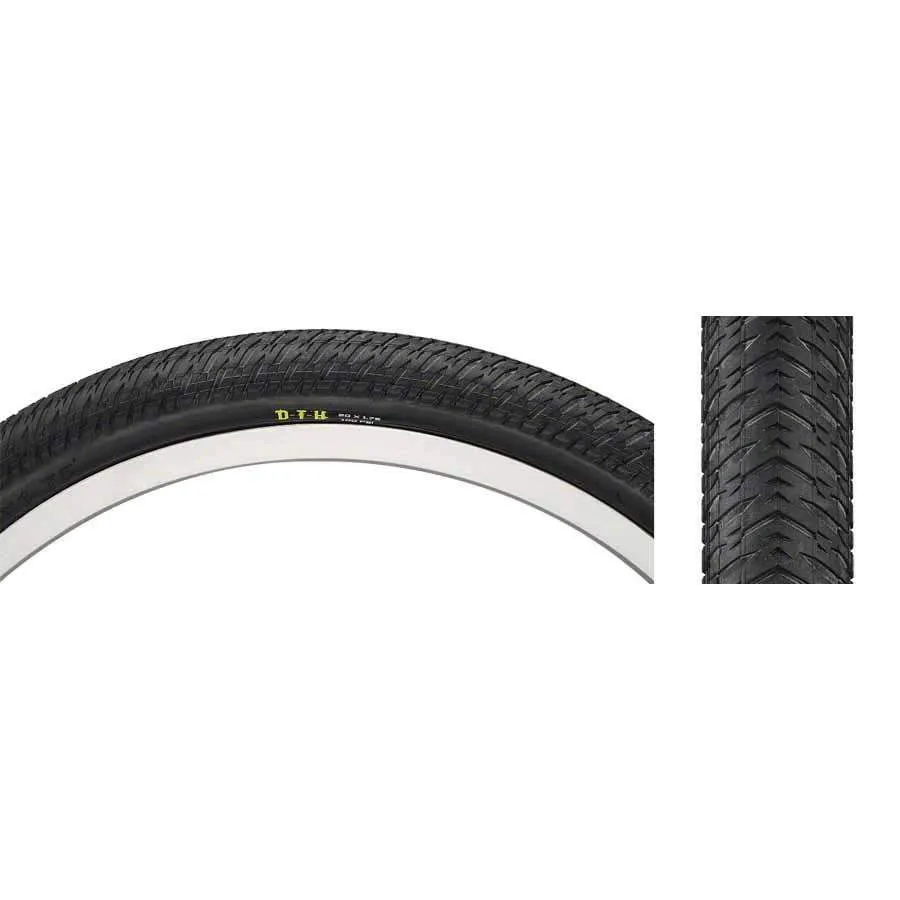DTH Bike Tire: 20 x 1-3/8", Wire, 120tpi, Dual Compound, SilkWorm