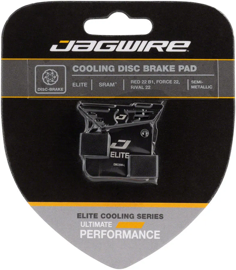 Elite Cooling Disc Brake Pad - Semi-Metallic Aluminum Backed Fits SRAM Red 22 B1 Force 22 A1 Rival 22 A1 Apex 1 A1
