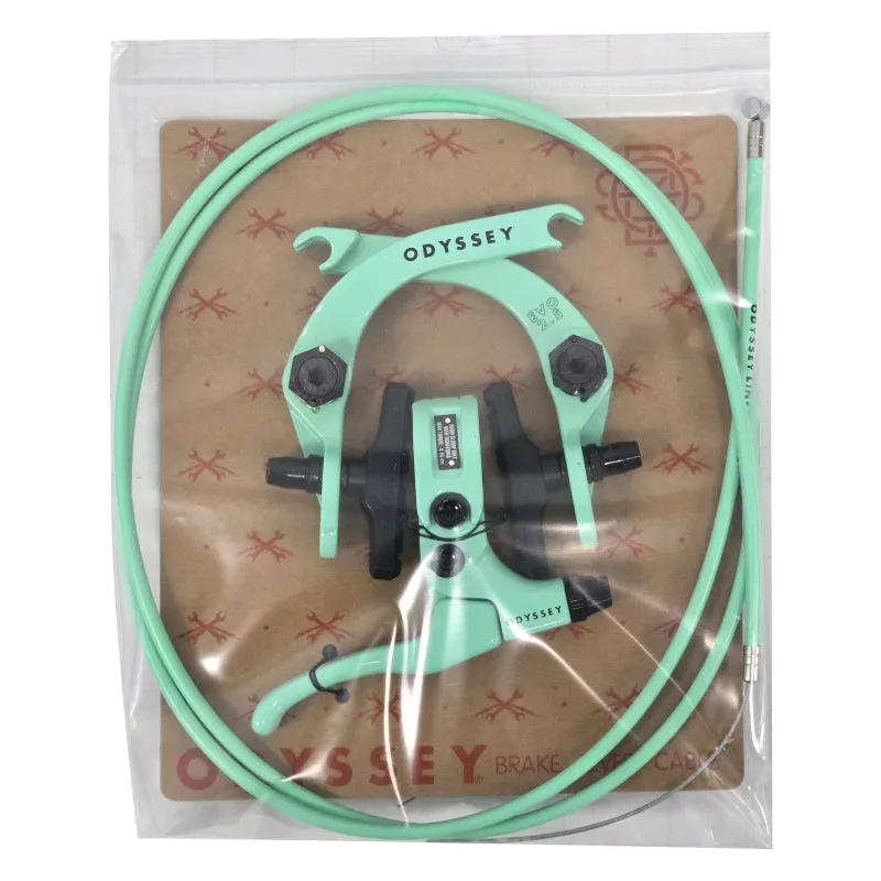 Evolver 2.5 U-Brake Set Frt or Rr Toothpaste Green Caliper-Lever and Cable