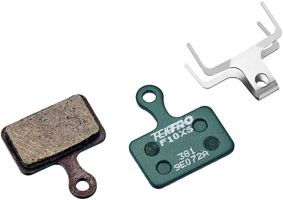 F10XS Disc Brake Pads - Low Noise Resin For Use With Flat Mount Caliper Green
