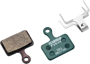 F10XS Disc Brake Pads - Low Noise Resin For Use With Flat Mount Caliper Green