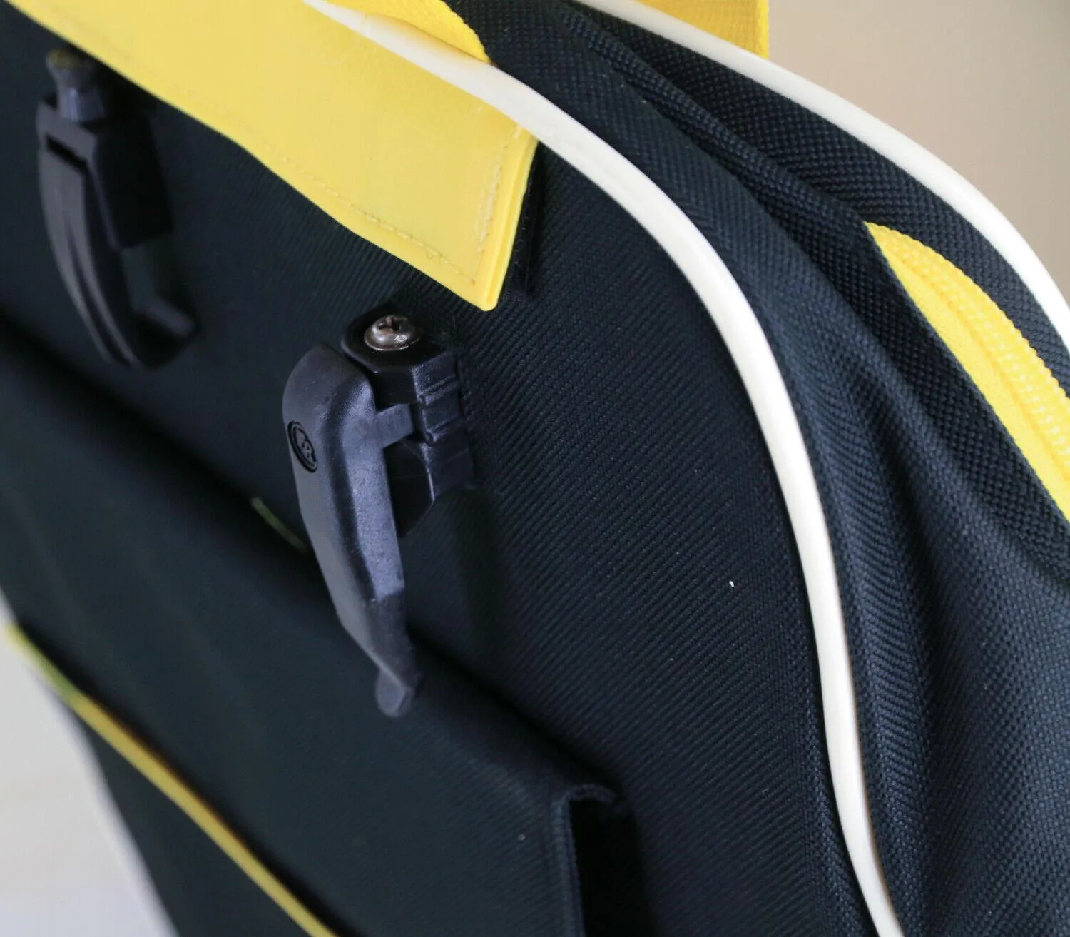 FastRider Young City Pannier Bike Bag 12.5L Water Resistant Black / Yellow NEW