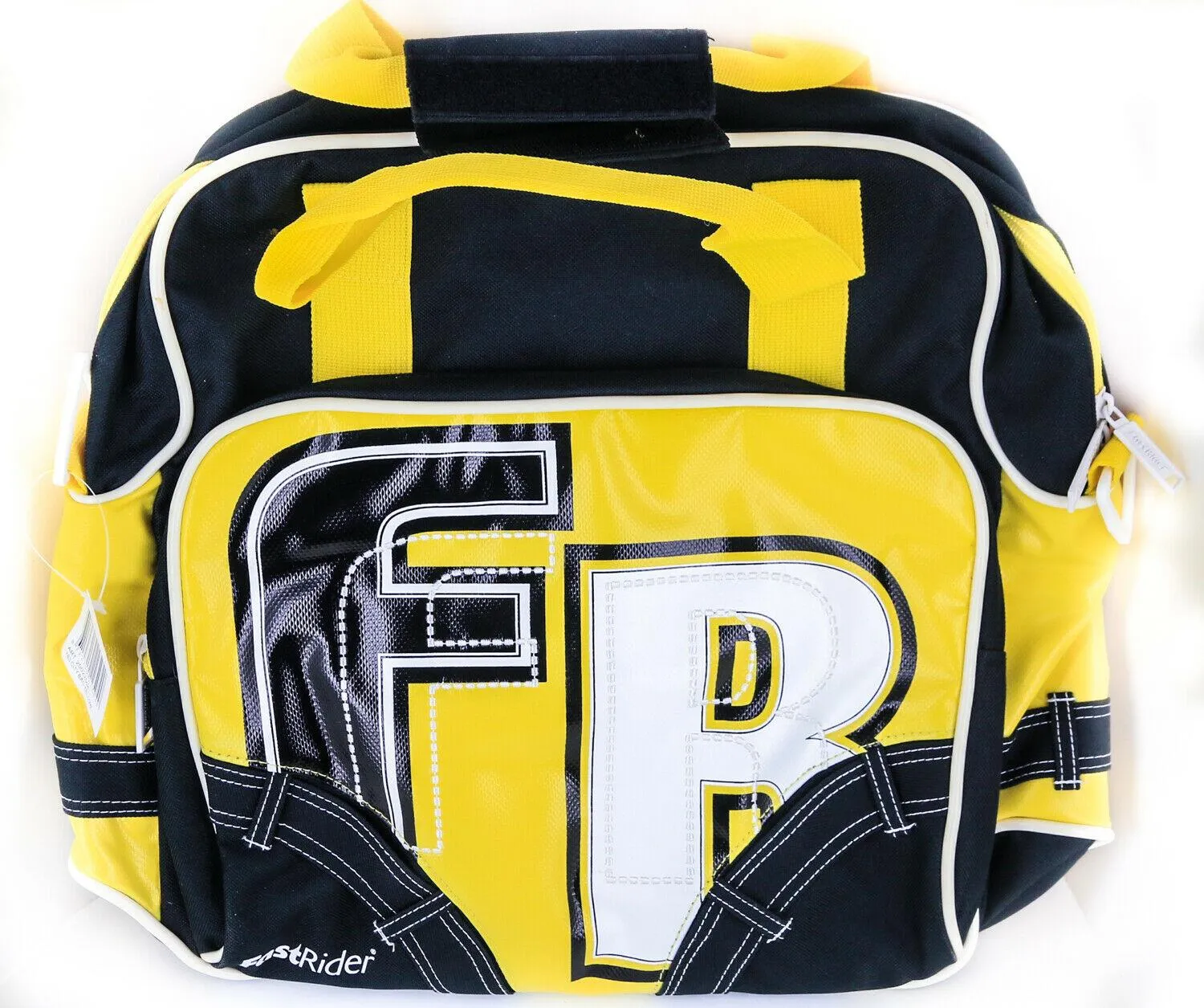 FastRider Young City Pannier Bike Bag 12.5L Water Resistant Black / Yellow NEW