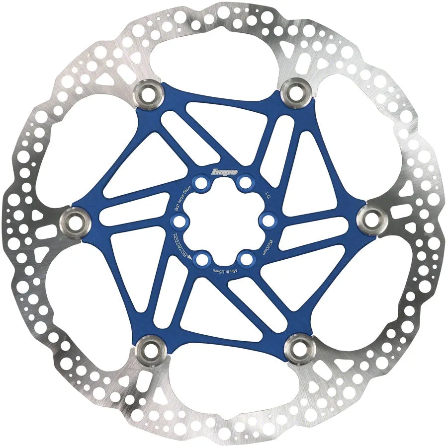 Floating Disc Brake Rotor - 220mm 6-Bolt Blue