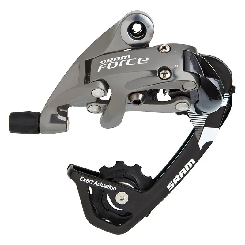 Force WiFli Rear Derailleur - 10 Speed Medium Cage Black/Silver