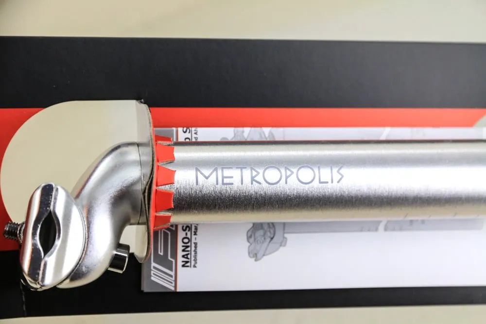 FSA METROPOLIS Brushed Silver Aluminum 31.6mm x 350mm Bike Seatpost NEW