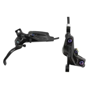 G2 Ultimate Disc Brake Lever - Front Post Mount Carbon Lever Titanium Hardware Gloss BLK Rainbow Hardware A2