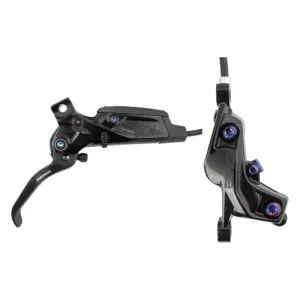 G2 Ultimate Disc Brake Lever - Rear Post Mount Carbon Lever Titanium Hardware Gloss BLK Rainbow Hardware A2