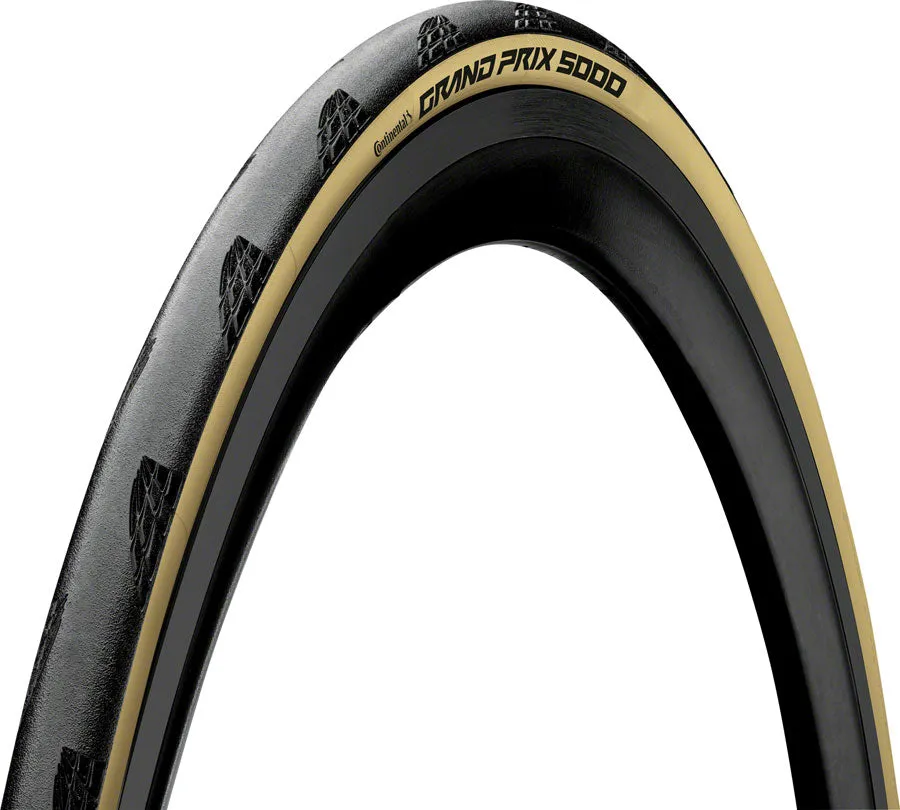 Grand Prix 5000 Tire - 700 x 25 Clincher Folding BLK/Cream BLKChili Vectran Breaker LazerGrip ACT