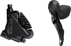 GRX ST-RX400/BR-RX400 Hydraulic Disc Brake Brake/Shift Lever - Left 2x10-Speed Flat Mount Finned Resin Pads BLK
