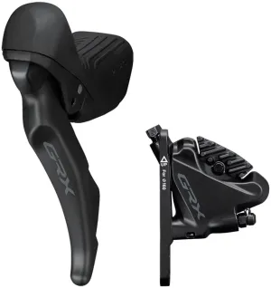 GRX ST-RX610 Shift/Brake Lever BR-RX400 Hydraulic Disc Brake Caliper - Left/Front 2x Flat Mount Caliper BLK