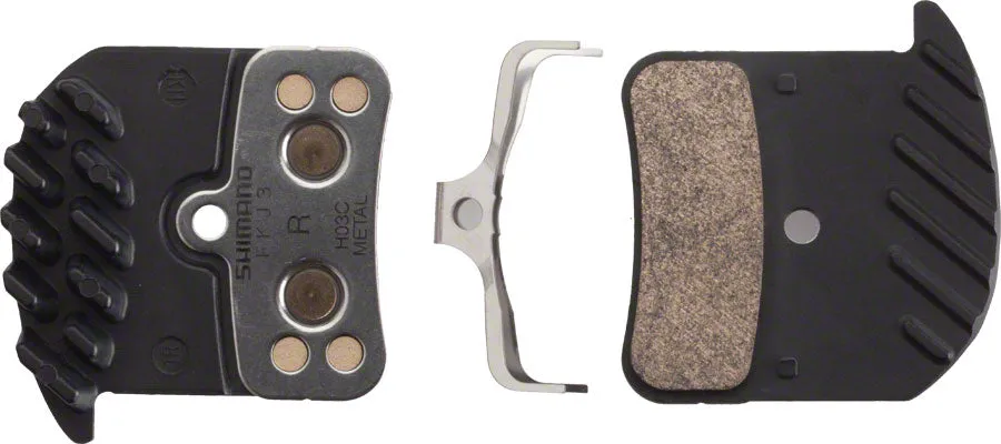 H03C-MF Disc Brake Pad Spring - Metal Compound Finned Aluminum Backplate One Pair