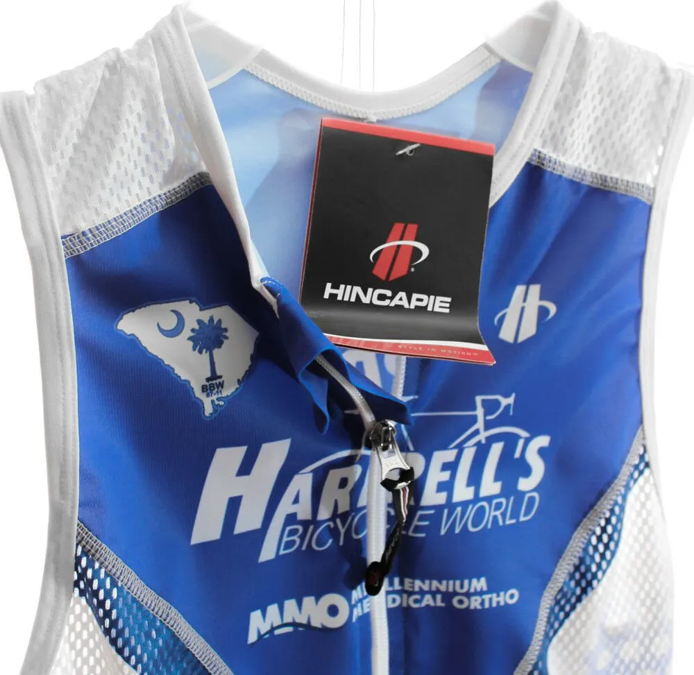 HINCAPIE FLUID Men's Triathlon Top XS Cycling Sleeveless Jersey Blue/White NEW