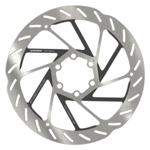 HS2 Disc Brake Rotor - 160mm 6-Bolt Rounded Silver/Black