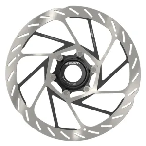 HS2 Disc Brake Rotor - 200mm Center Lock Rounded Silver/Black