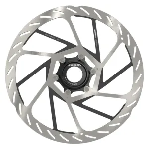 HS2 Disc Brake Rotor - 220mm Center Lock Rounded Silver/Black