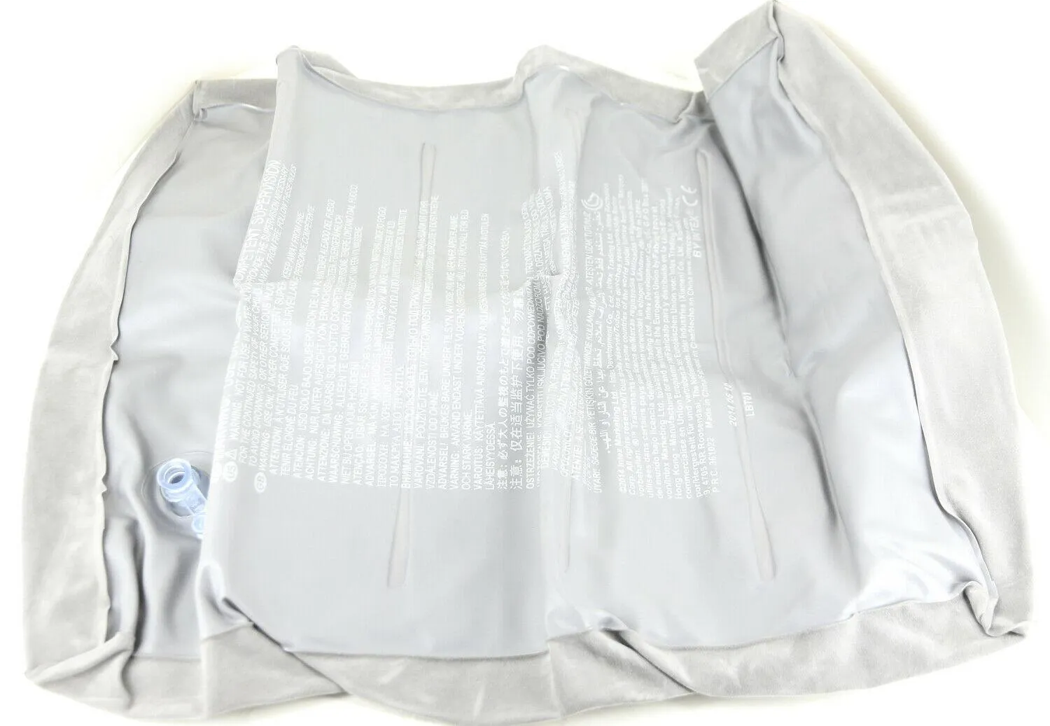 Inflatable Chair / Vehicle Back Lumbar Cushion Pillow Gray 17" x 13" x 3.5" NEW