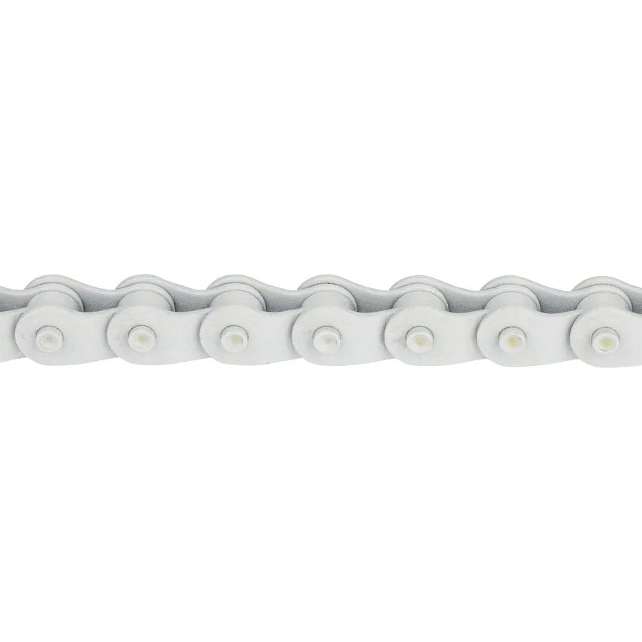 Interlock V2 Chain - Single Speed 1/2" x 1/8", 98 Links, Half Link Chain, White