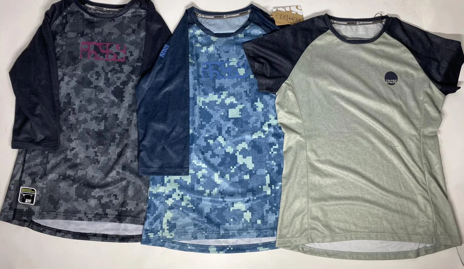 IXS lot 3 Womens 38 Cycling Bike Jersey 1 Short Sleeve 2 3/4 Sleeve New