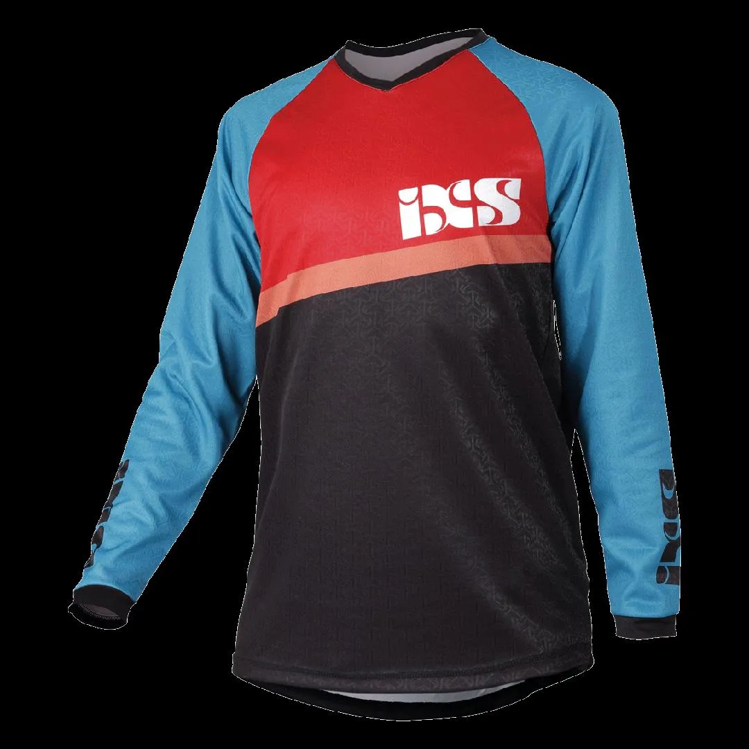 IXS PIVOT 6.1 YOUTH Extra Large XL Bike Cycle JERSEY PETROL: RED / BLUE KXL